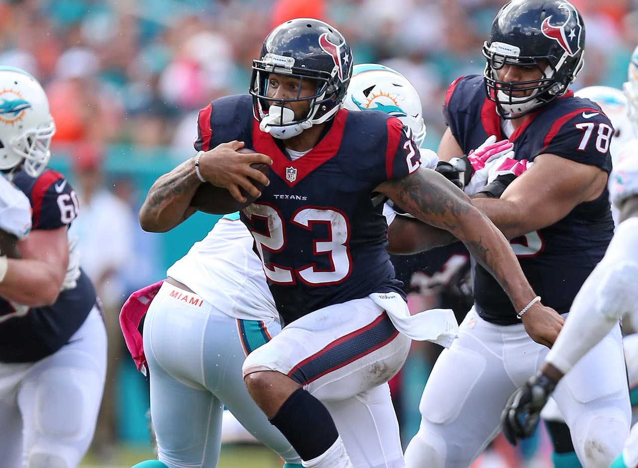 Arian Foster (corredor) Universidad: Tennessee Ano en el que no fue seleccionado en el Draft: 2009 Elecciones al Pro Bowl: 4