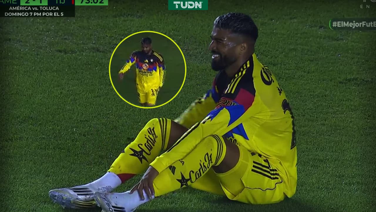 Rodrigo Aguirre sufre lesión muscular en el América vs. Tijuana