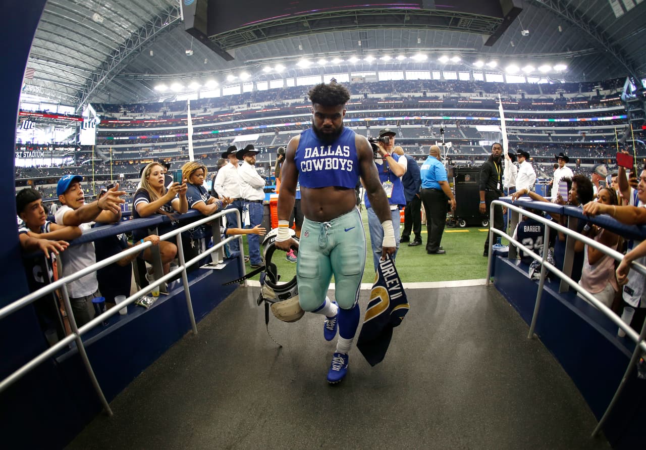 Voltereta que finalmente no llegaría pues Dak Prescott fue presionado como todo el partido, y terminó lanzándole un pase a Elliott como válvula de escape en 4ª. y 10, quien se quedó corto yarda y media para finiquitar la derrota.