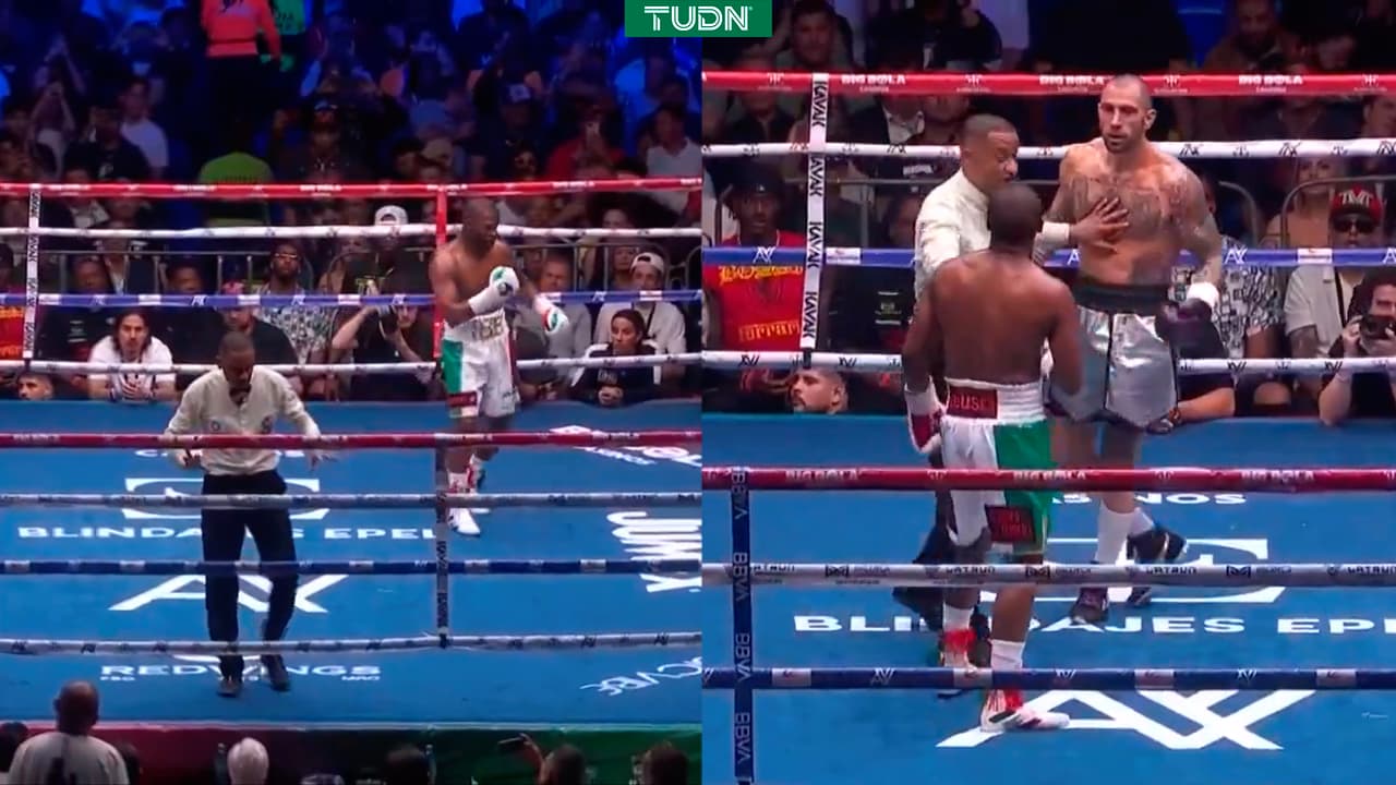 Réferi abandona pelea de Mayweather vs. Gotti en México