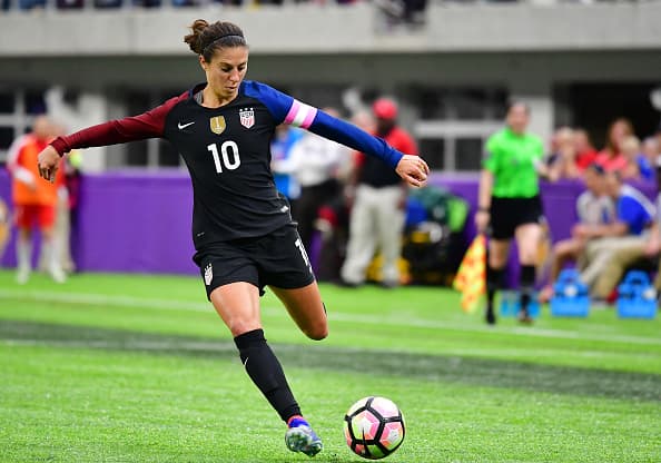 October 23, 2016: USA midfielder Carli Lloyd (10) during a Women's International Friendly between USA and Switzerland at US Bank Stadium in Minneapolis, MN. (Photo by Nick Wosika/Icon Sportswire via Getty Images)