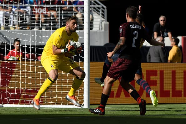El guardameta del conjunto Rossoneri se mostró muy seguro y mantuvo su portería en cero todo el encuentro.