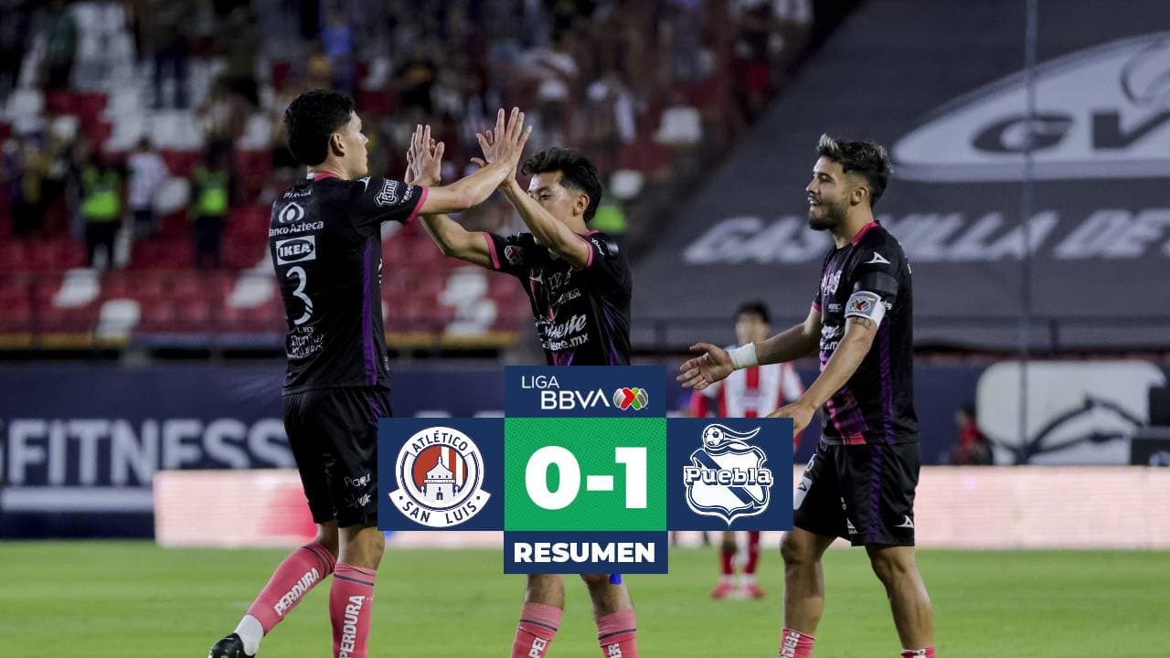 Puebla vence a San Luis "in extremis" con gol de Lozano