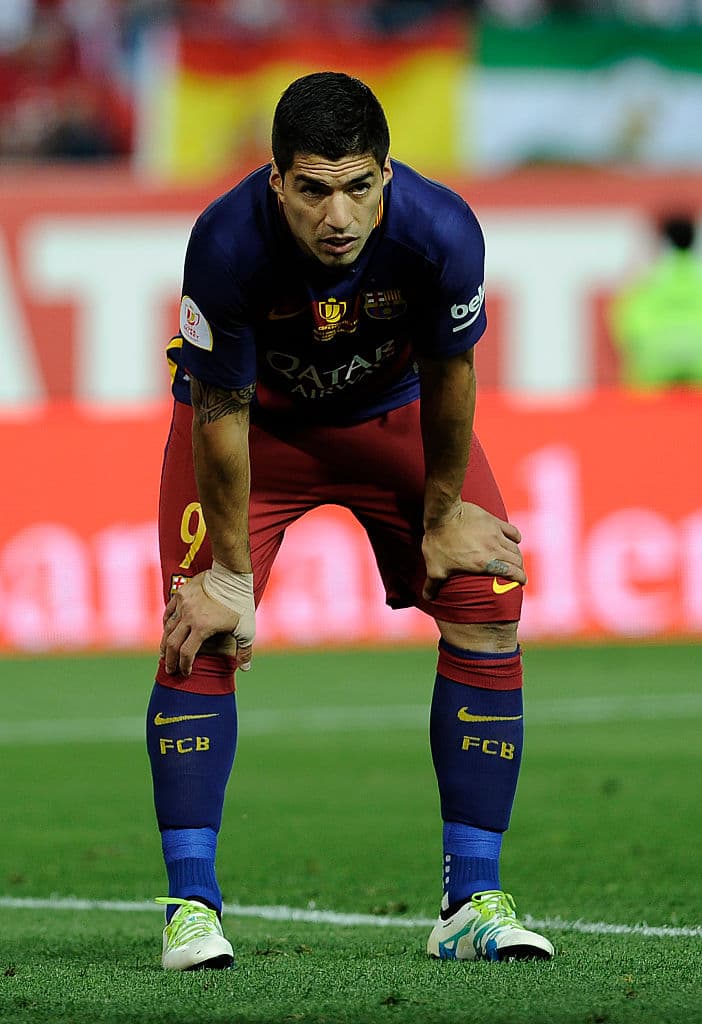 Luis Suárez se lastimó en la final de la Copa del Rey.