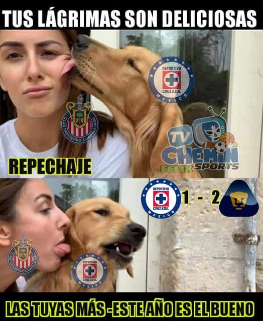 Los memes se aprovechan de Cruz Azul gracias a su derrota frente a Pumas, a Tigres por su empate con el Atlas y las Chivas por su ayuda del VAR frente a Monterrey.