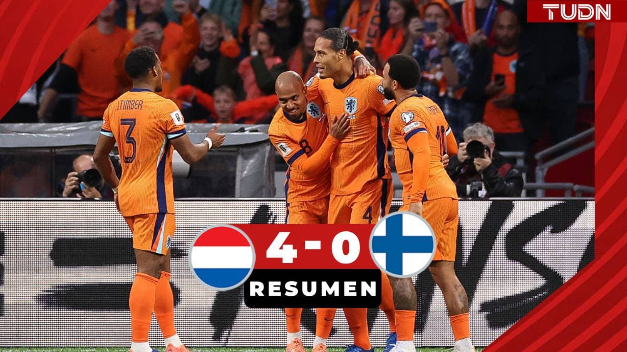 Países Bajos golea Finlandia y queda muy cerca del Mundial 2026