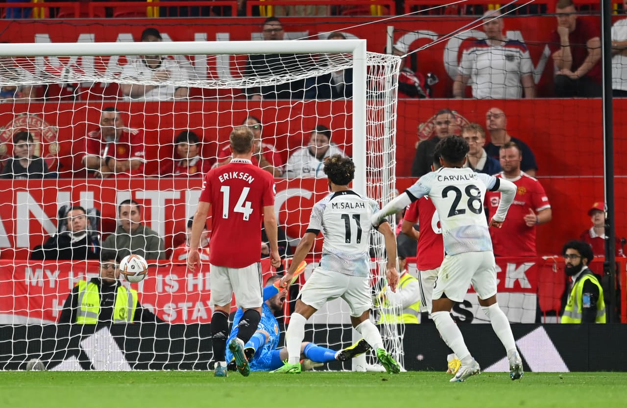 Gran triunfo en Old Trafford del Manchester United sobre el Liverpool por marcador de 2-1; goles de Sancho y Rashford por los Red Devisl y de Salah por los Reds.