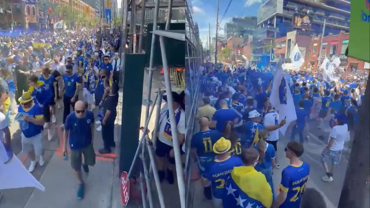 Mundial 2026: Afición de Bosnia y Herzegovina se apodera de las calles de Toronto