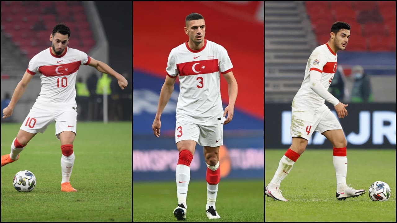 El jugador más costoso de la plantilla turca es Hakan Calhanoglu, mediocampista del Milan. Merih Demiral y Ozan Kabak de Juventus y Liverpool, respectivamente, comandarán con autoridad la zaga turca.