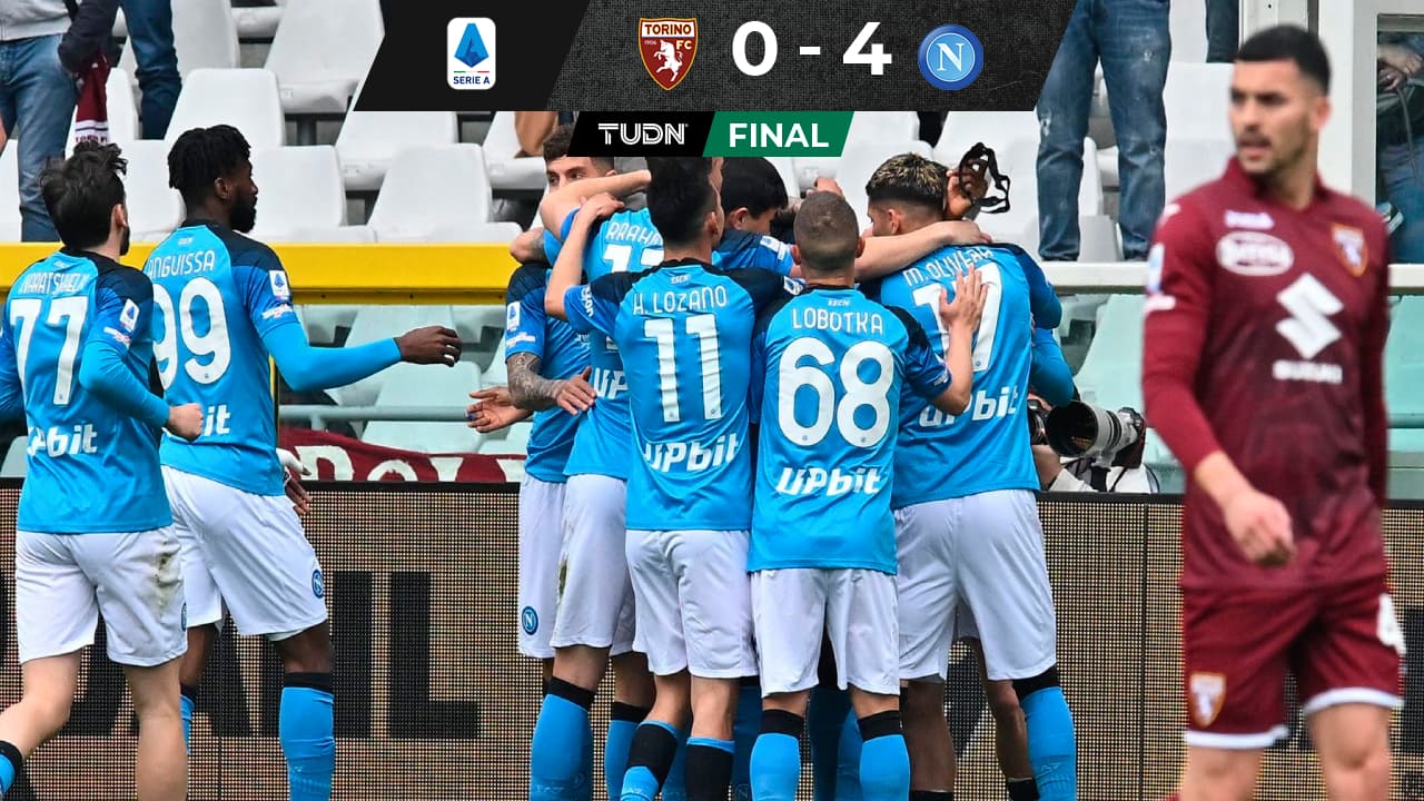 Hirving Lozano y Napoli sacan triunfo por goleada ante Torino