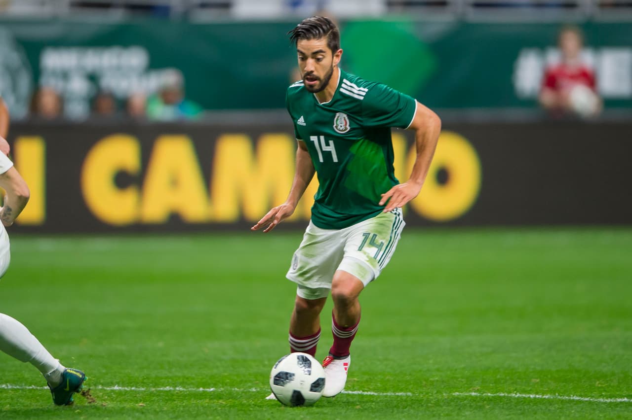 Action Photo during the match Mexico vs Bosnia - Herzegovina Corresponding friendly match against Bosnia and Herzegovina at Alamodome Stadium. Foto de accion durante el partido Mexico vs Bosnia - Herzegovina Partido amistoso, en el Estadio Alamodome, en la foto: Rodolfo Pizarro de Mexico 31/01/2018/MEXSPORT/Cristian de Marchena.