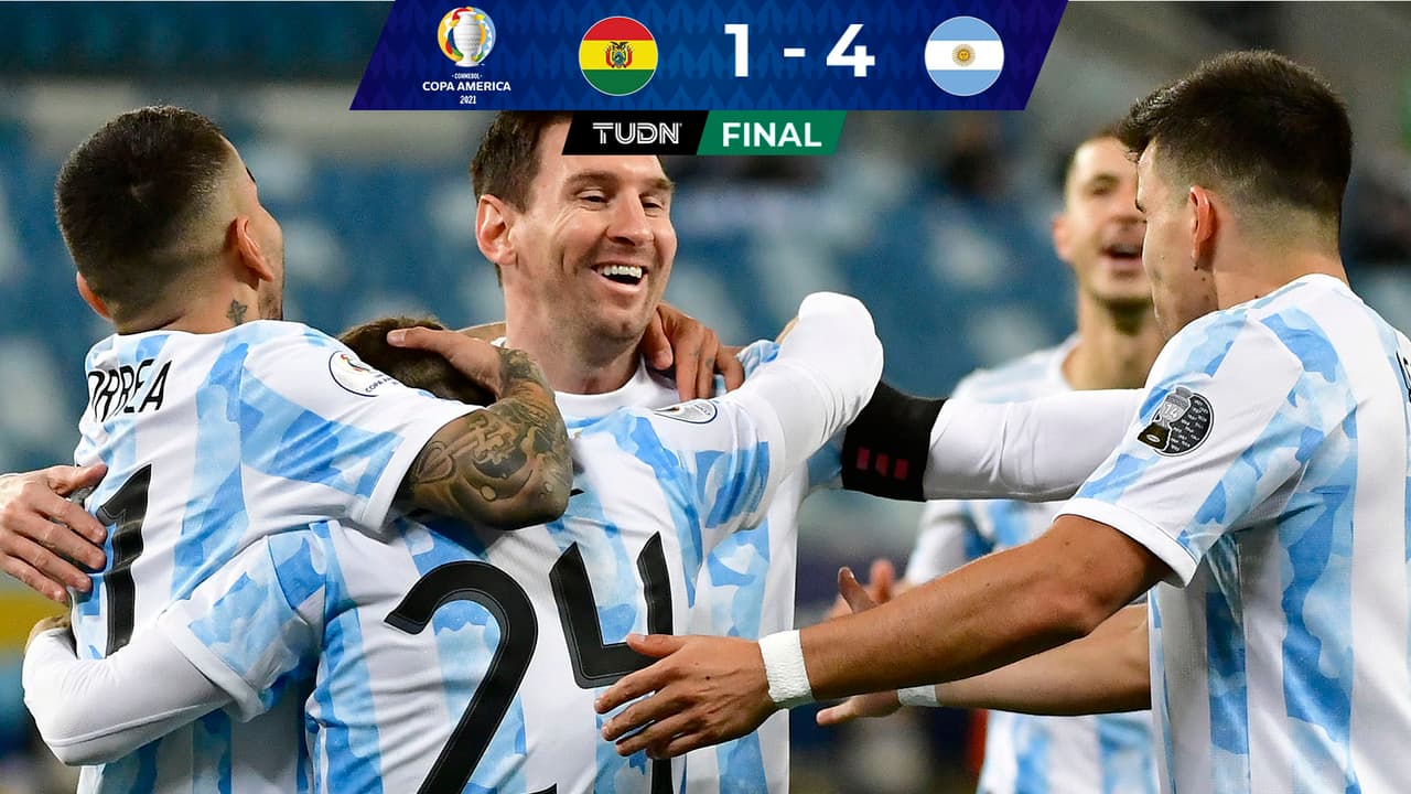 Con doblete y asistencia de Messi, Argentina golea a Bolivia