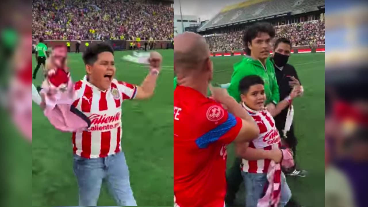Luis Olivas y Chivas protegen a niño espontáneo