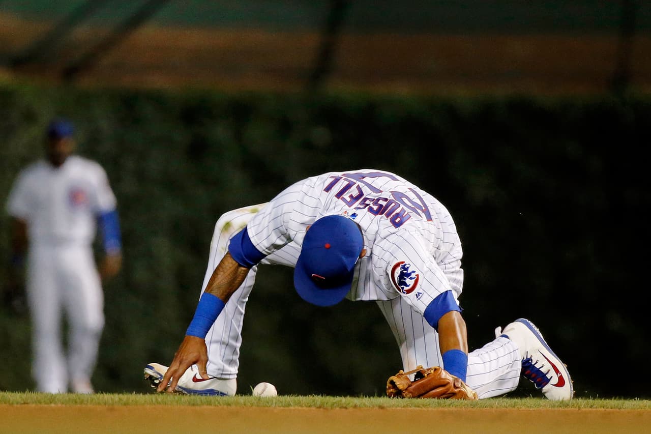 Addison Russell no tuvo una jornada favorable en el bateo con Chicago Cubs y se fue con 0-3, con una base por bolas y un ponche.