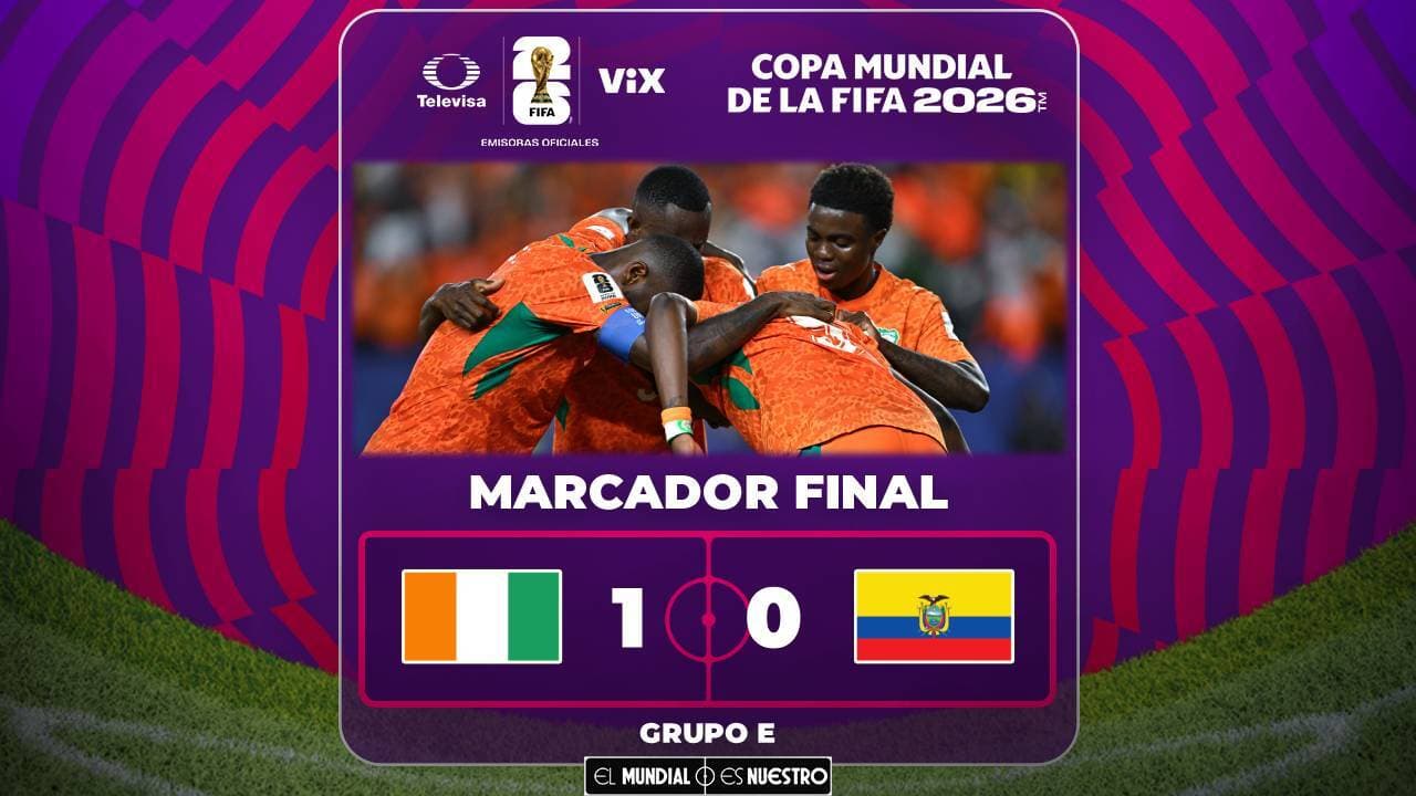 Costa de Marfil logra agónico triunfo sobre Ecuador
