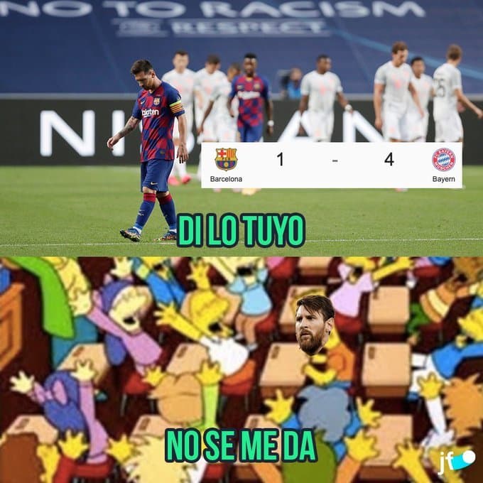 Tras recibir la histórica goleada, el conjunto culé se ha convertido en el blanco de los memes en las redes sociales.