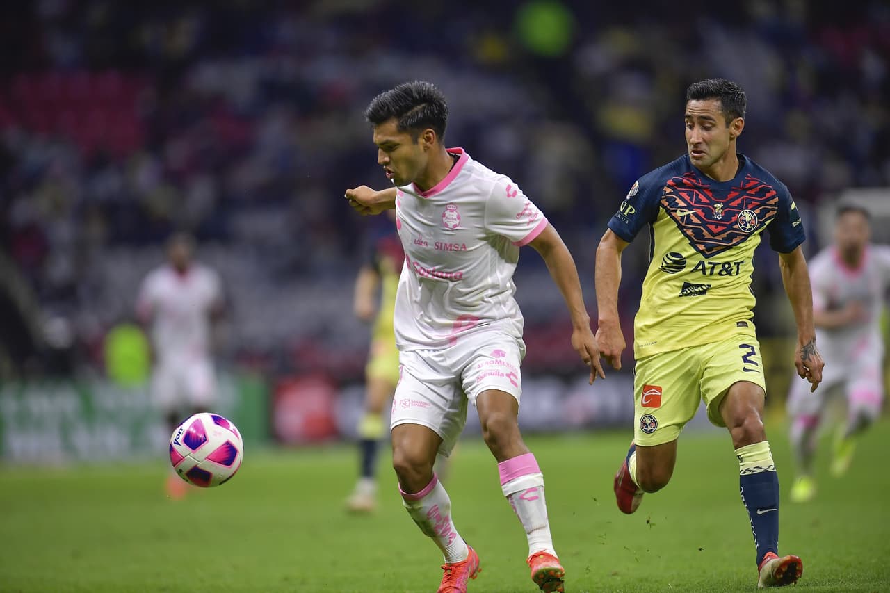 Con goles de Alvaro Fidalgo y Sebastián Córdova, América vence 2-1 a Santos, llegan a 31 puntos y continúan como líderes del torneo.