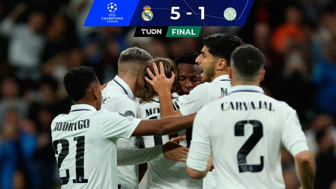 Real Madrid golea al Celtic y va como líder a Octavos de Champions