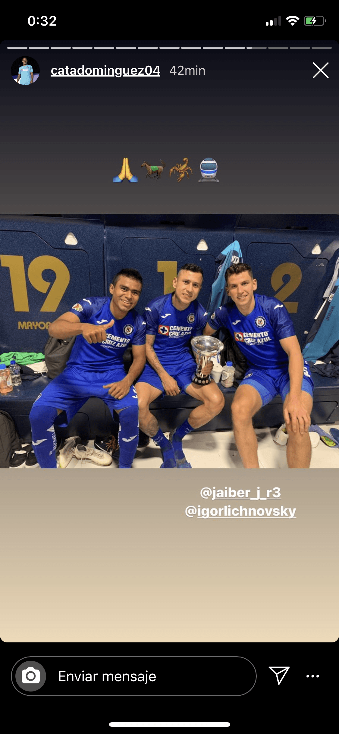 Los jugadores de la Máquina celebraron en sus redes sociales tras haber conseguido el títlo de la Copa GNP por México.