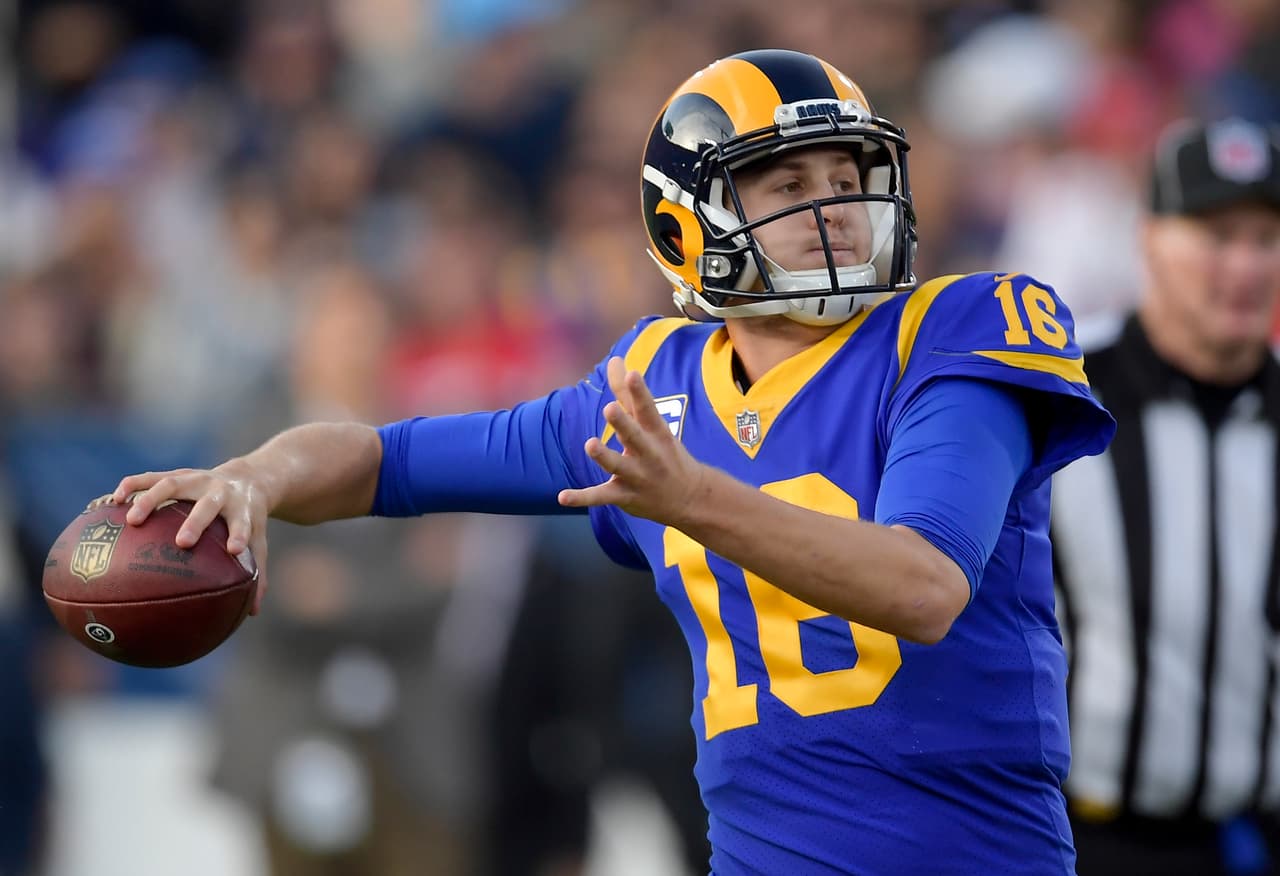 El quarterback Jared Goff demostró estar listo para la Postemporada con 199 yardas y cuatro pases de touchdown.