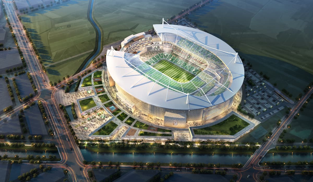 Además, incluirá 3 mil 500 lugares de estacionamiento, cuatro vestidores femeniles y varoniles, gimnasio, centro comercial, zonas de calentamiento, un restaurante y hotel con vista al campo.