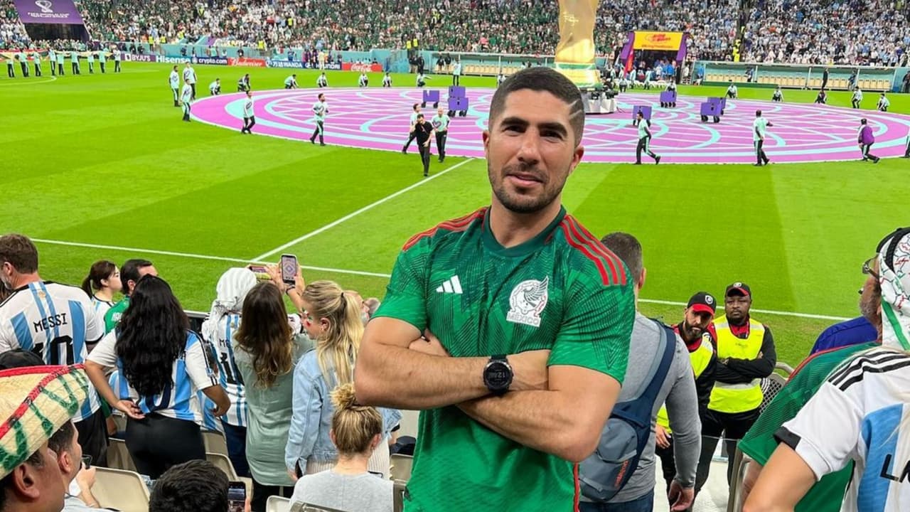 Jair Pereira, captado en conato de bronca del Argentina vs. México