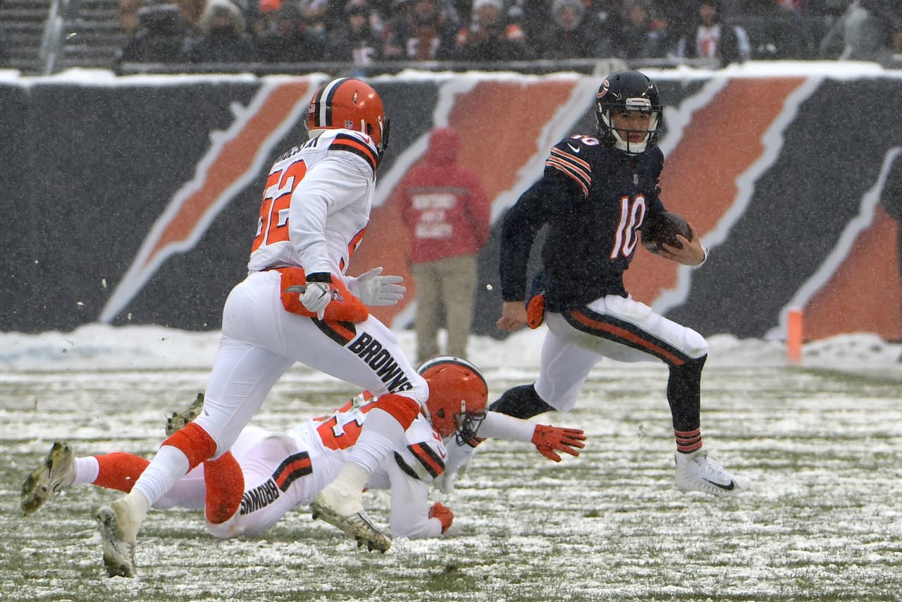 Mitchell Trubisky consiguió 193 yardas por aire.
