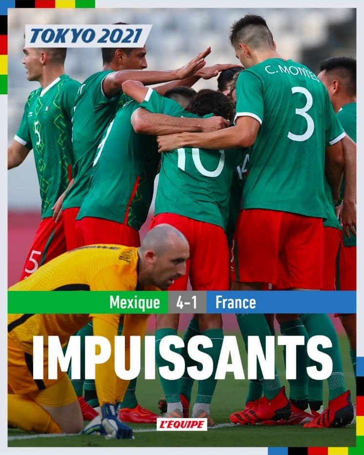 Estas fueron algunas de las reacciones, nacionales e internacionales, sobre la victoria de México ante Francia en su partido inaugural en los Juegos Olímpicos de Tokyo 2020.