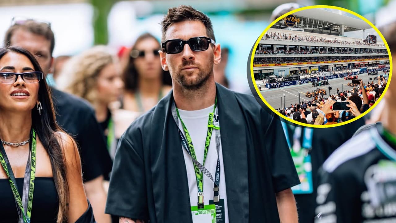 Messi cambia la cancha por la F1 y deslumbra en el GP de Miami