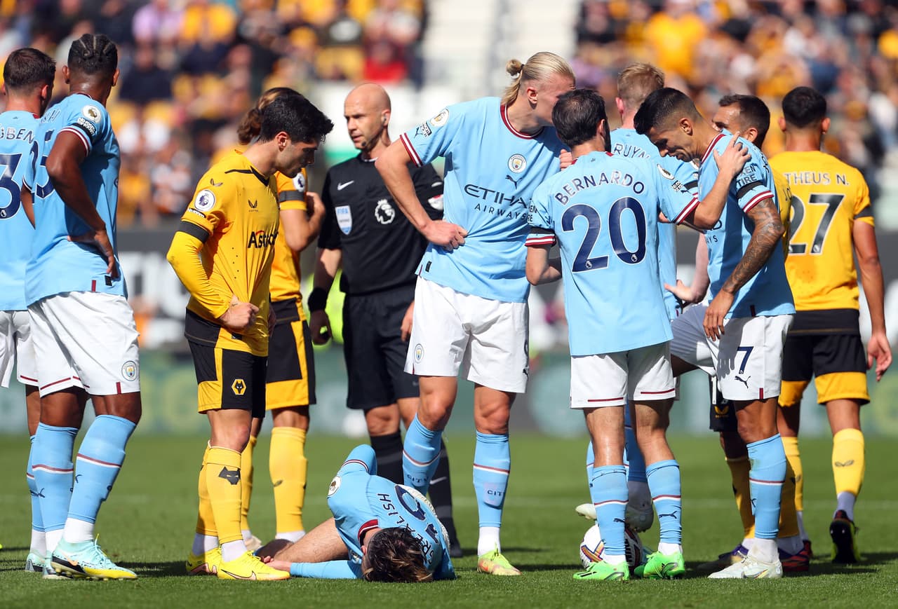 Manchester City goleó 0-3 a Wolves en la Jornada 8 de la Premier League con goles de Jack Grealish, Erling Haaland y Phil Foden.