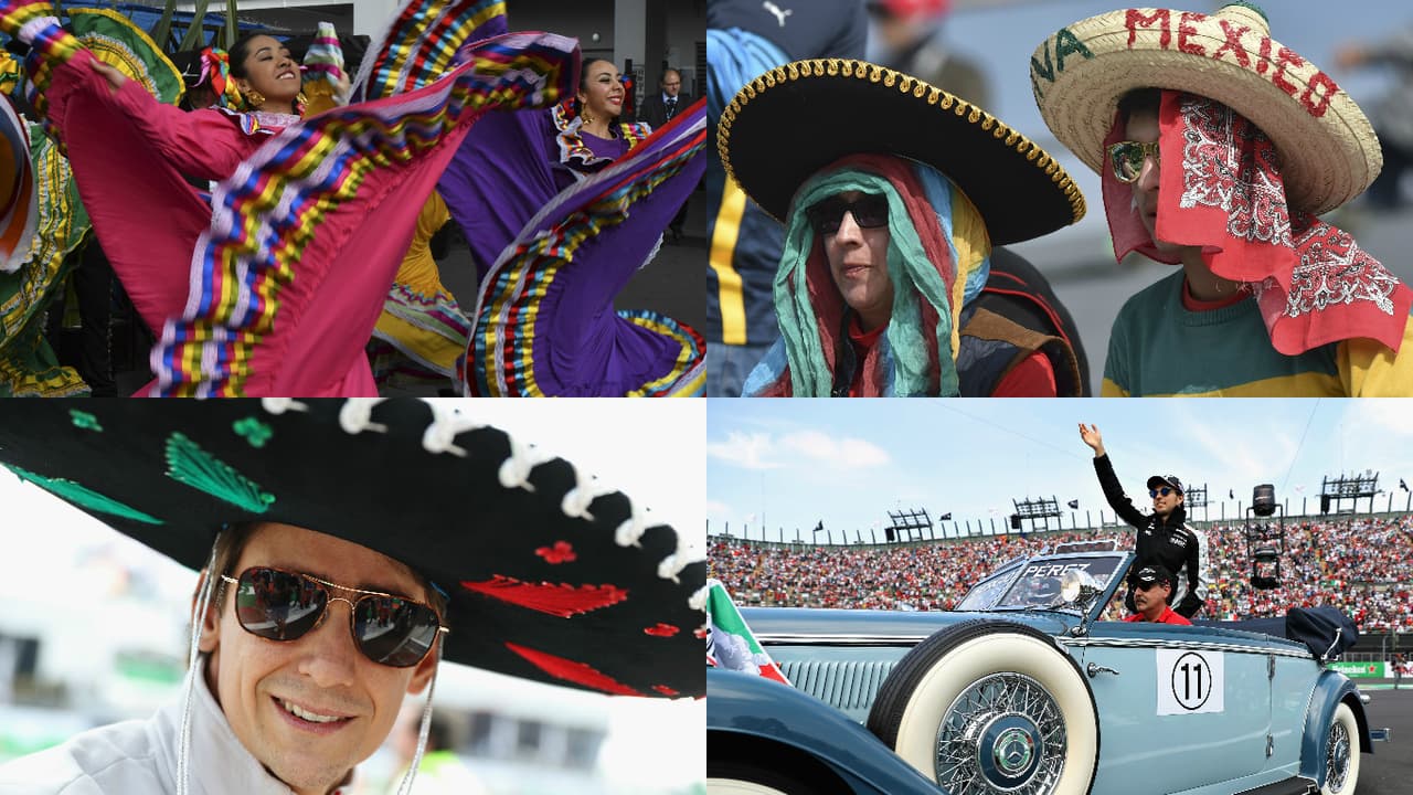 El Gran Premio de México mantuvo la alegría de su fiesta desde las prácticas y por eso no fue raro ver que se mantuviera previo al arranque de la competencia.