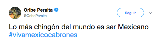 Oribe Peralta demostró su alegría por ser nacido en México.