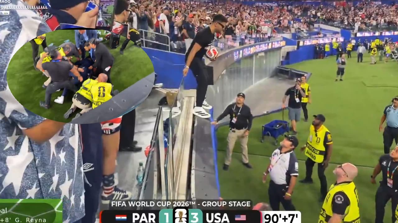 ¡El peor espontáneo de la historia! Se lanzó directo a la seguridad en el EU vs. Paraguay