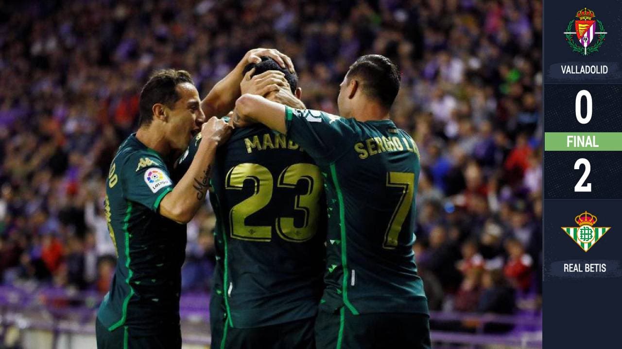 En el minuto 87', Joaquín selló la victoria del Betis al marcar el 2-0 sobre Valladolid.