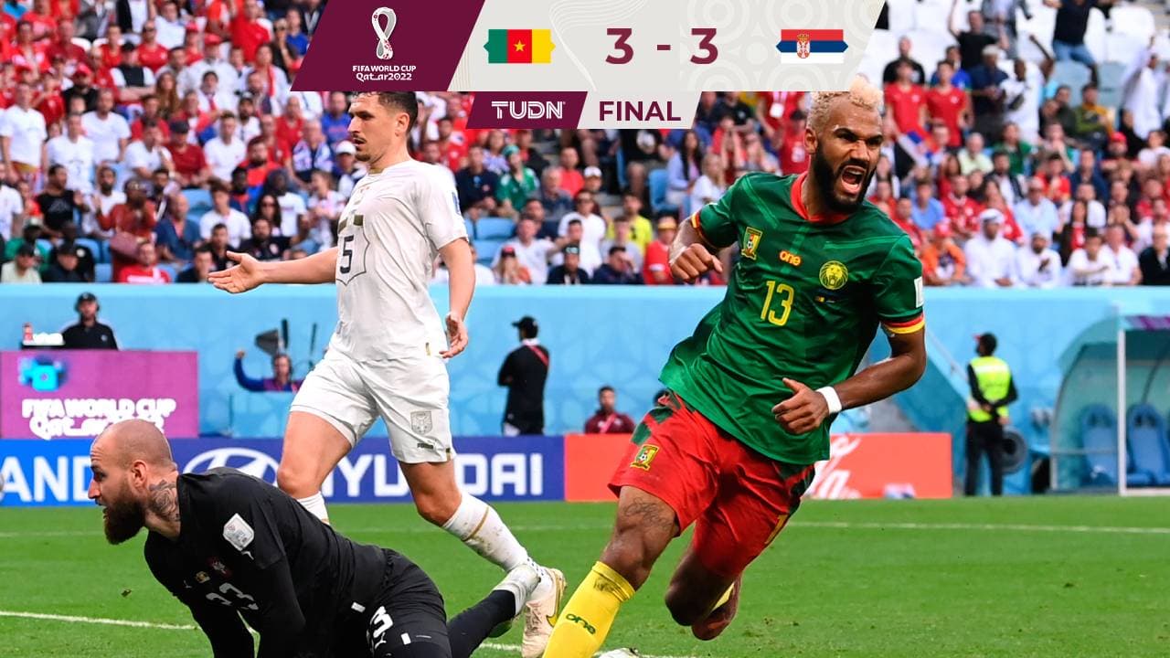 Camerún rescata el empate frente a Serbia en un partidazo y se mantiene con vida