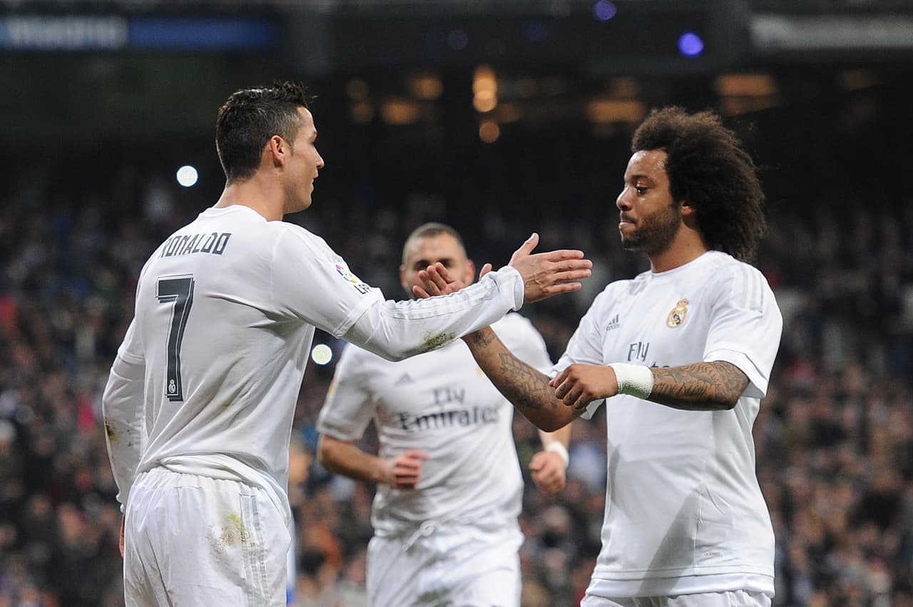 Ronaldo ampliaría la ventaja a 4 goles antes de finalizar el primer tiempo en una buena combinación con Marcelo, quien sumó una asistencia en el partido.