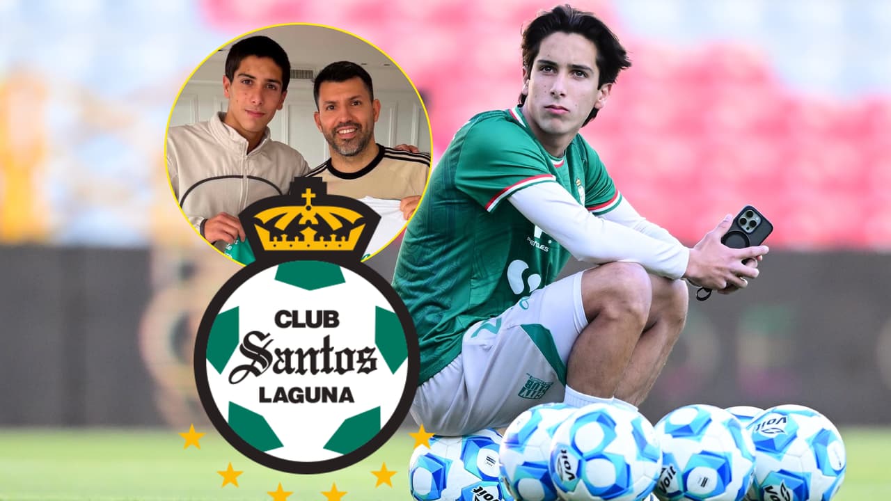 ‘Kun’ Agüero posa con la playera de Santos Laguna y este es el motivo