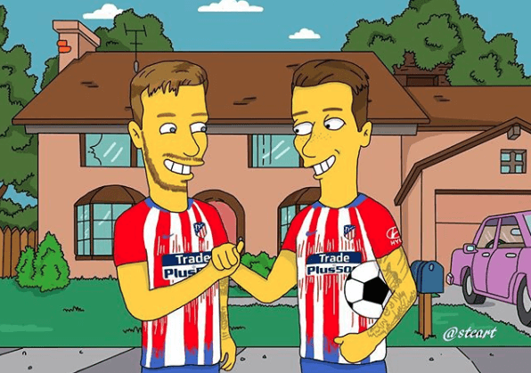 Saúl Ñíguez y Fernando Torres también han sido dibujados por el italiano.