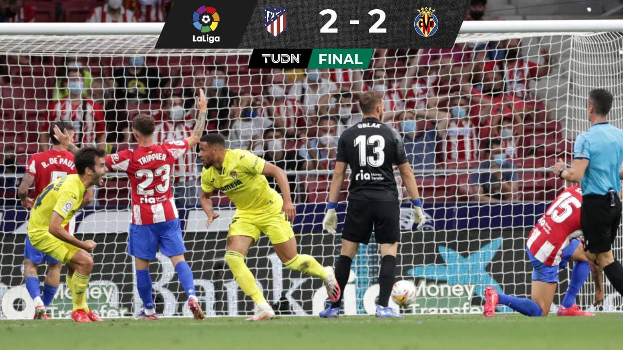 Sin Herrera, el Atlético empató en el último segundo ante el Villarreal