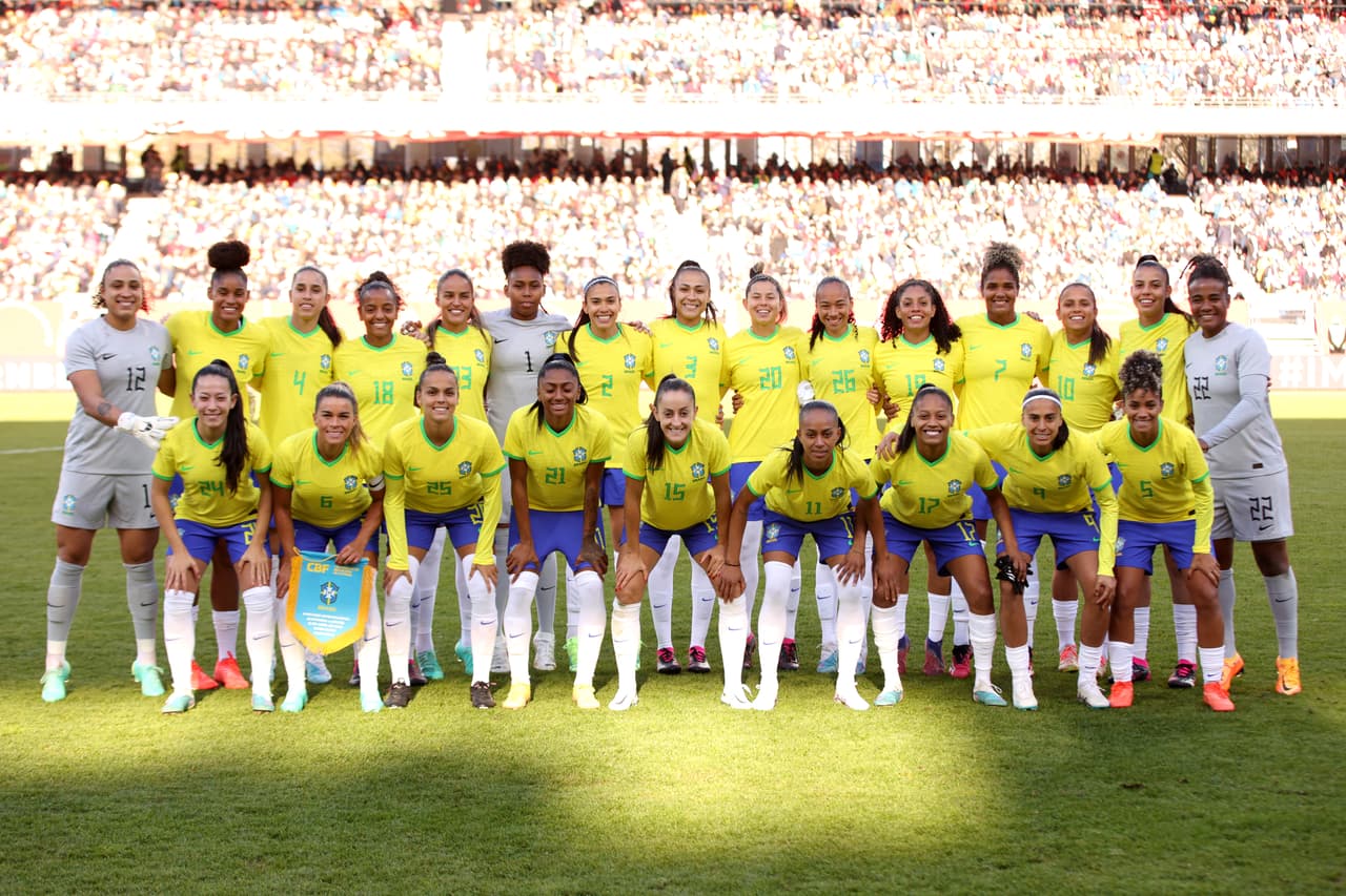 Selección femenil de Brasil en el amistoso ante Alemania el pasado 11 de abril.
