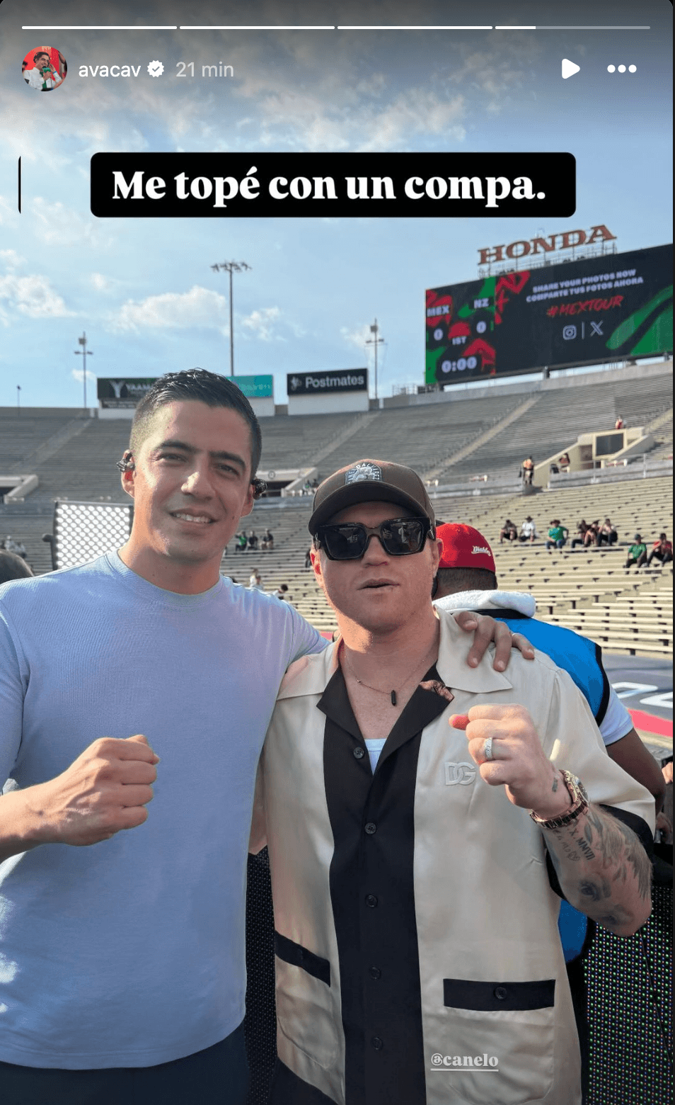 Saúl 'Canelo' Álvarez llega como invitado especial al México vs. Nueva Zelanda.