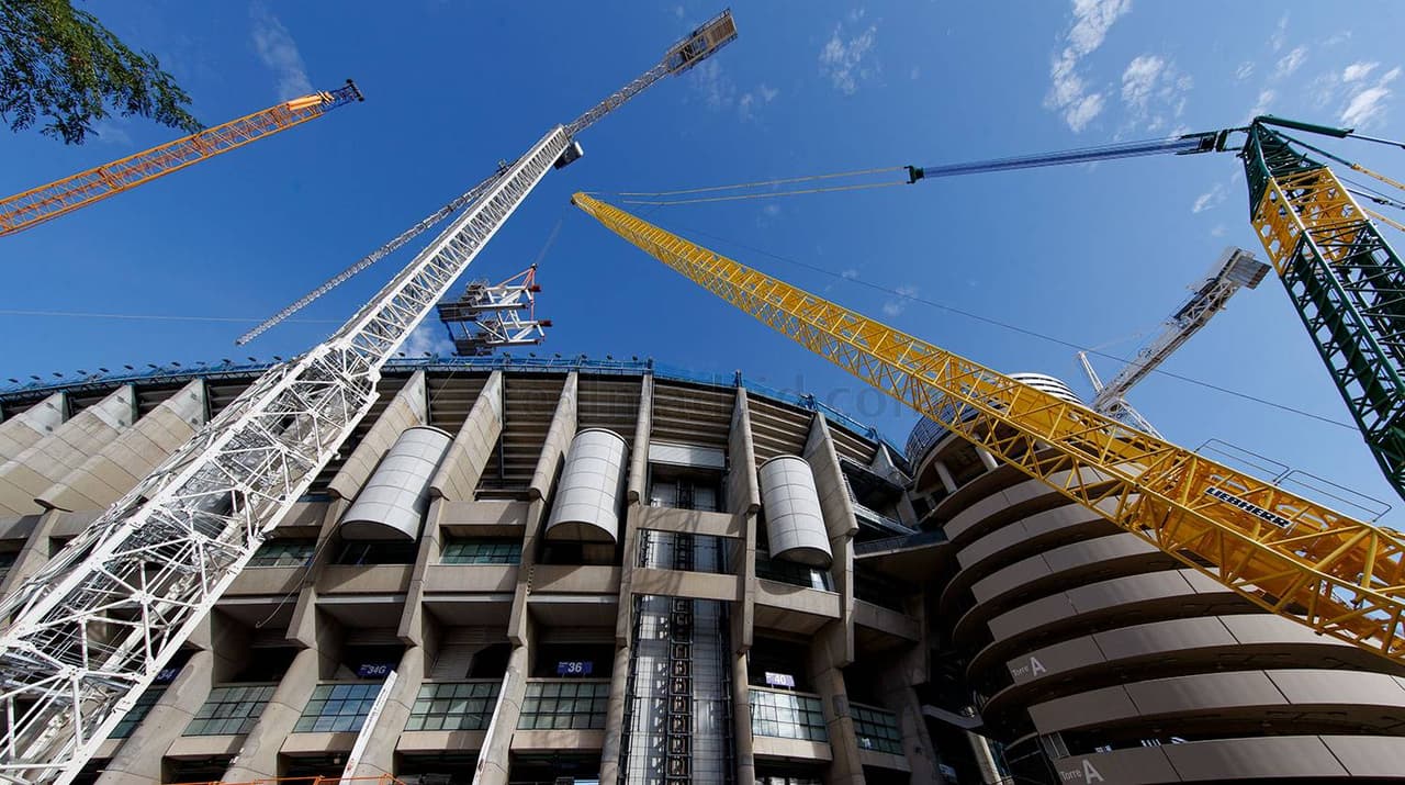 Las obras del Santiago Bernabéu continúan a marchas forzadas y ya se comienzan a completar estructuras importantes de la remodelación.