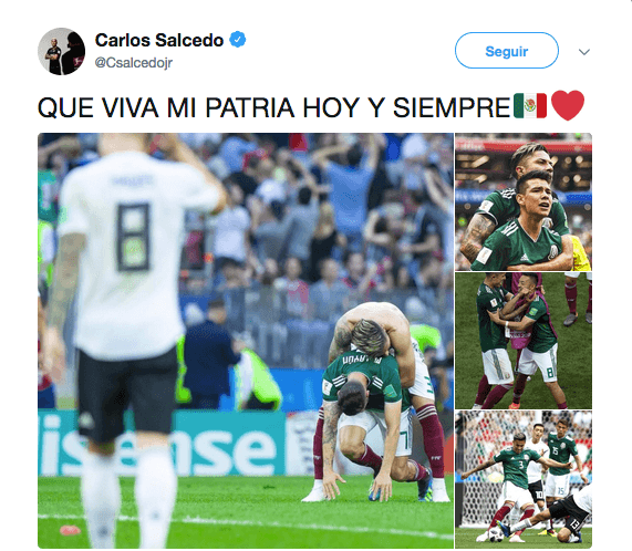 El defensa Carlos Salcedo y su mensaje de orgullo.