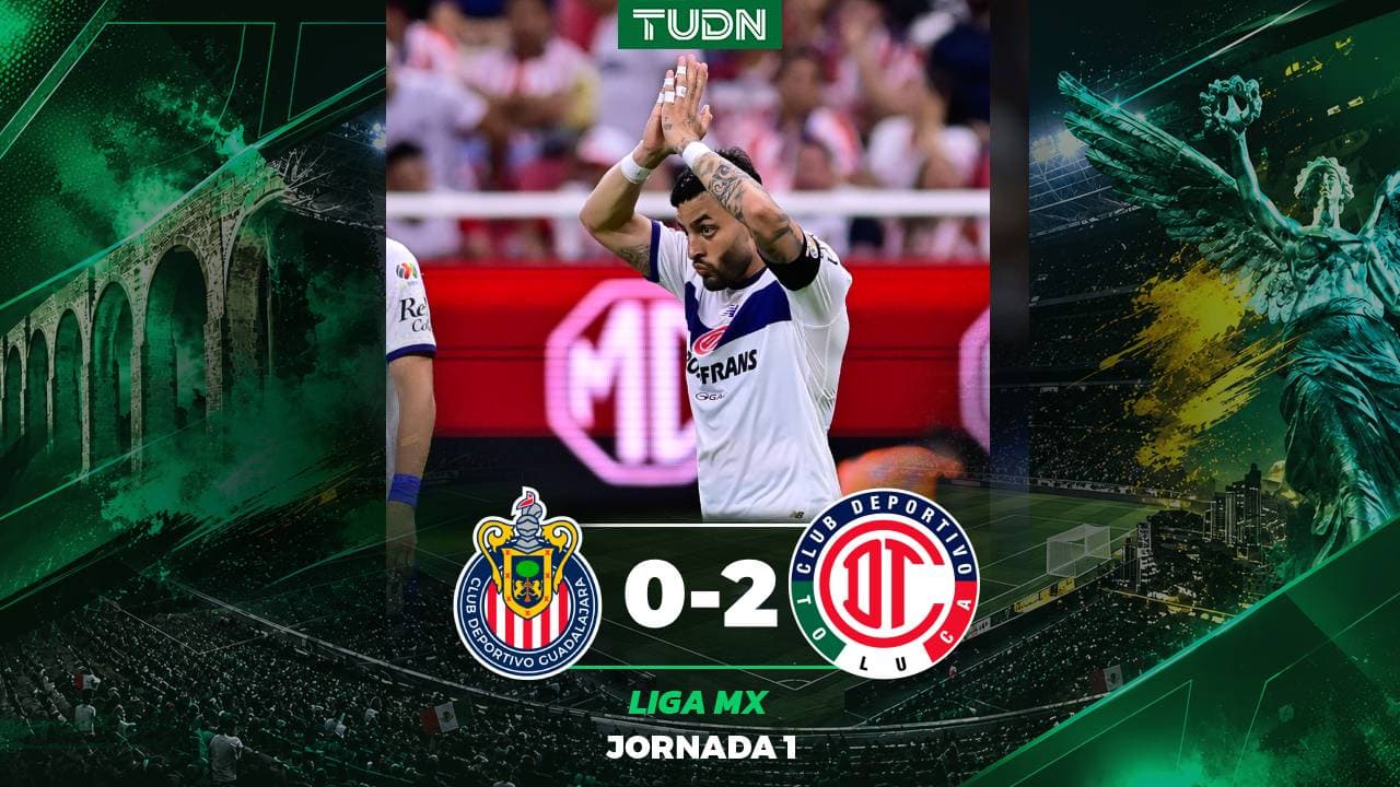 Toluca vence a Chivas con goles de Alexis Vega y Jesús Gallardo