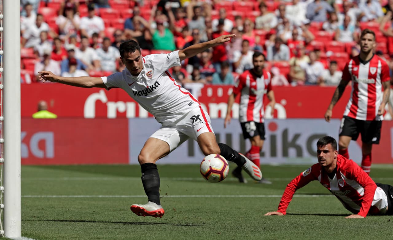 El estadio Ramón Sánchez Pizjuan se vistió de fiesta con el paso de Sevilla a Europa League tras vencer 2-0 a Athletic Bilbao con goles Wissam Ben Yedder y Munnir El Haddadi en la última jornada de la Liga de España.