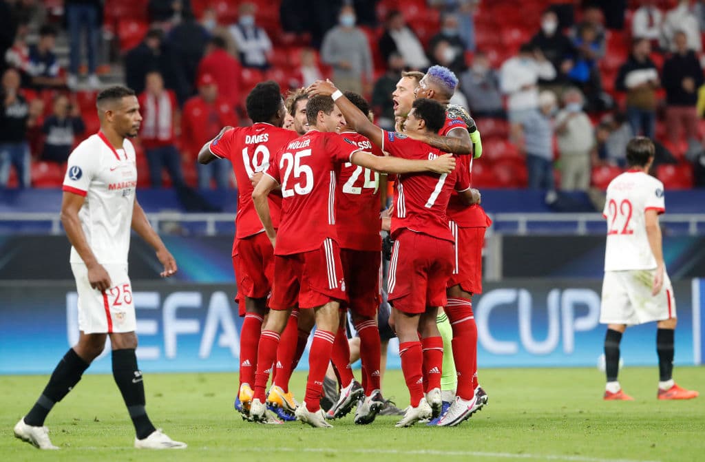 Los actuales campeones de la Champions League consiguieron su segundo título de la Supercopa tras derrotar al Sevilla.