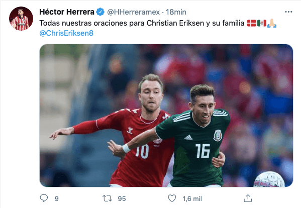 El mundo entero reacciona ante la situación de pérdida de conocimiento del mediocampista danés durante su debut en la Euro 2020.