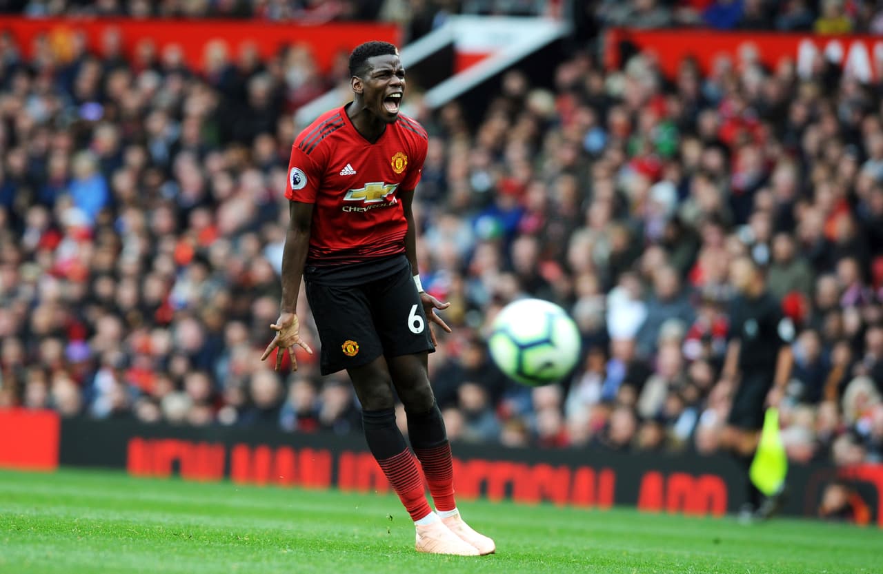 Pogba, encargado de la elaboración en el United, comenzaba a desesperarse ante la falta de efectividad de su equipo.