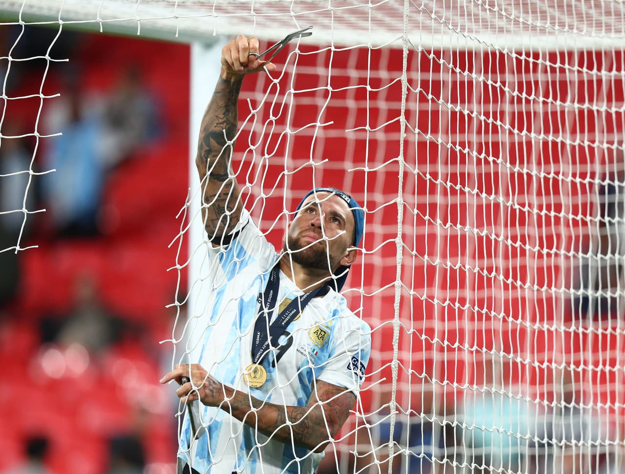 Así celebraron Argentina y Lionel Messi tras golear 0-3 a Italia para levantar la Finalissima en Wembley.