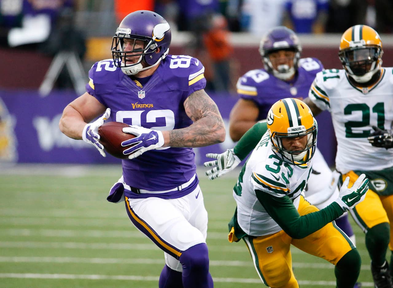 23.- Kyle Rudolph, TE, Minnesota Vikings.- 16.6 puntos.